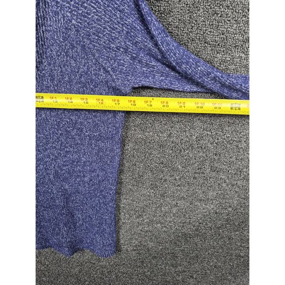 Kenneth Cole New York Sweater Womens Medium Blue Hooded Pullover Long Sleeve - Picture 7 of 8